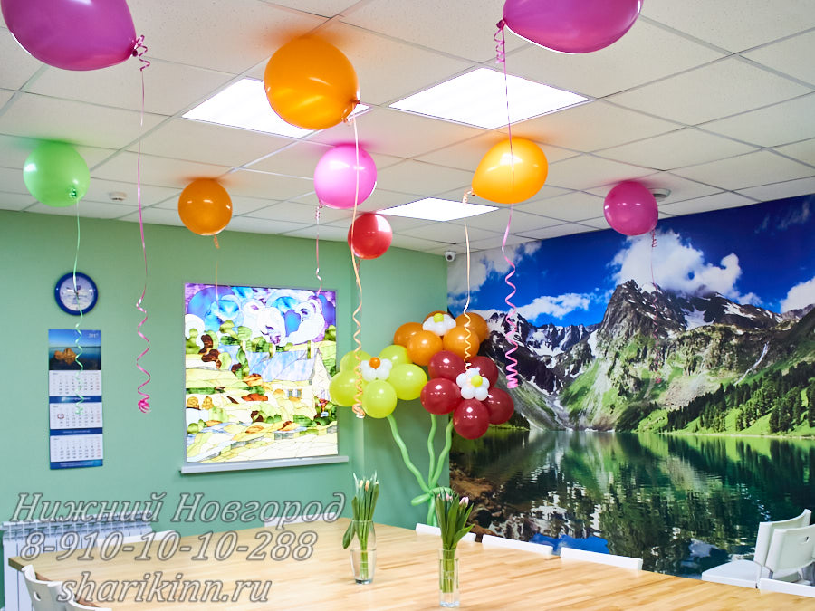 Оформление праздника 8 марта воздушными шарами