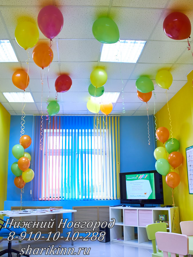 Детский праздник оформленный воздушными шарами Полиглотики заказать недорого